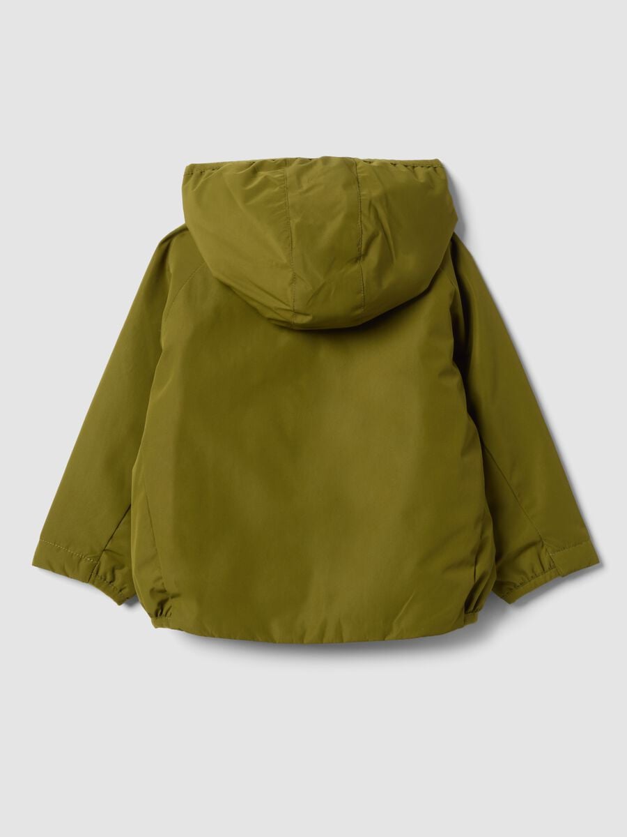 Gr&uuml;ne wasserabweisende Jacke mit Kapuze und Reissverschluss, Regular Fit f&uuml;r Jungen_1