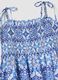 Blaues Maxikleid aus reiner Baumwolle mit Bindetr&auml;gern_5