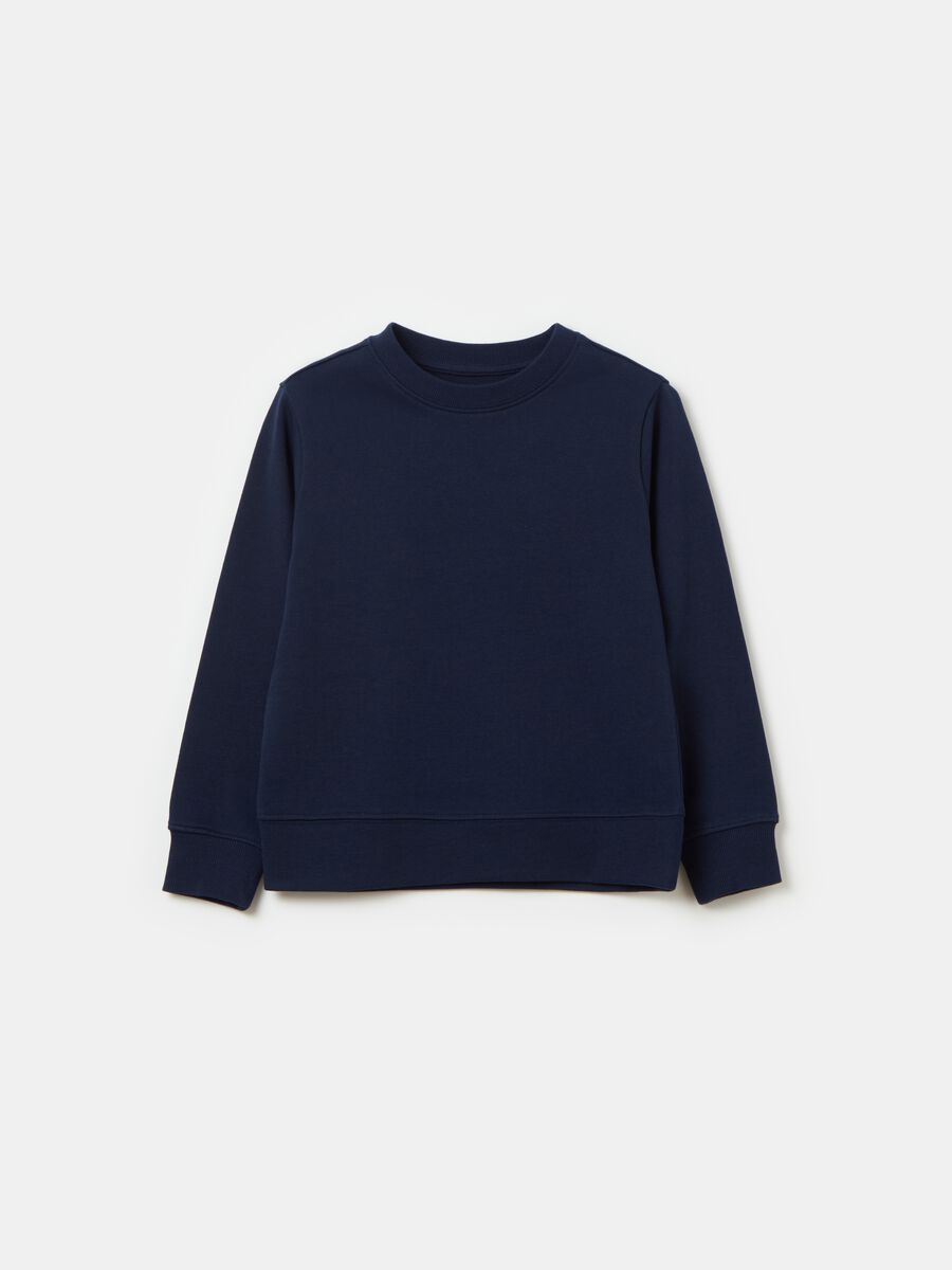 French terry sweatshirt with round neck_0