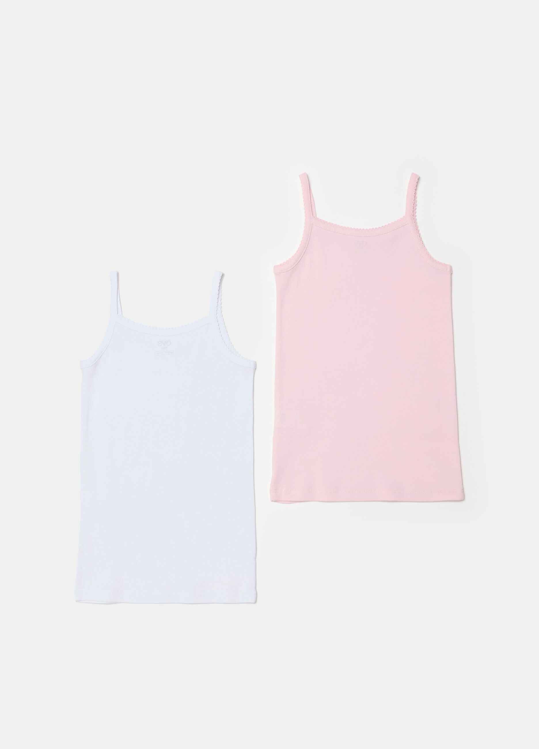Two-pack organic cotton vests