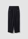 Black stretch viscose trousers with regular tapered fit_4