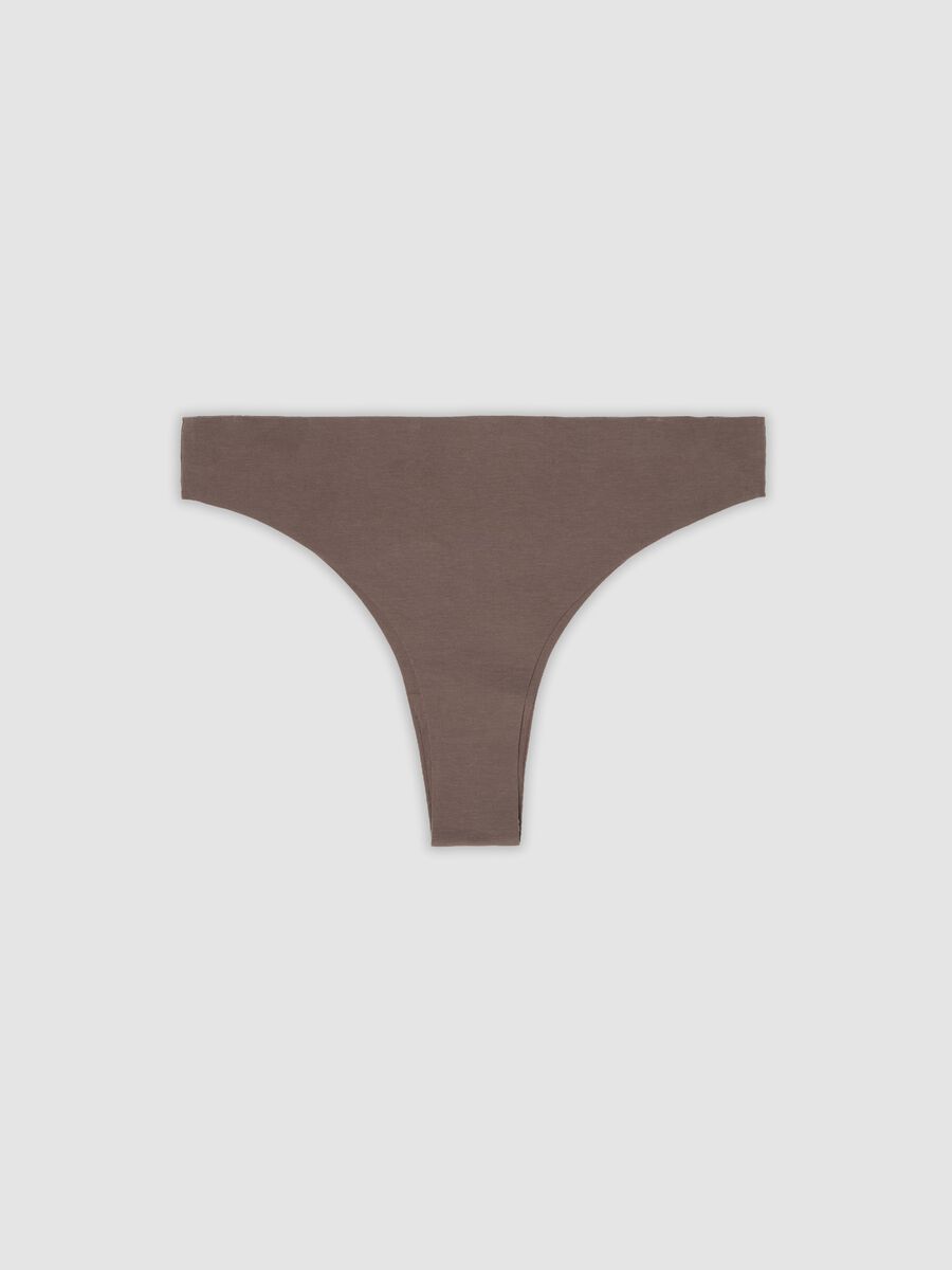 Brown organic stretch-cotton Brazilian knickers_4