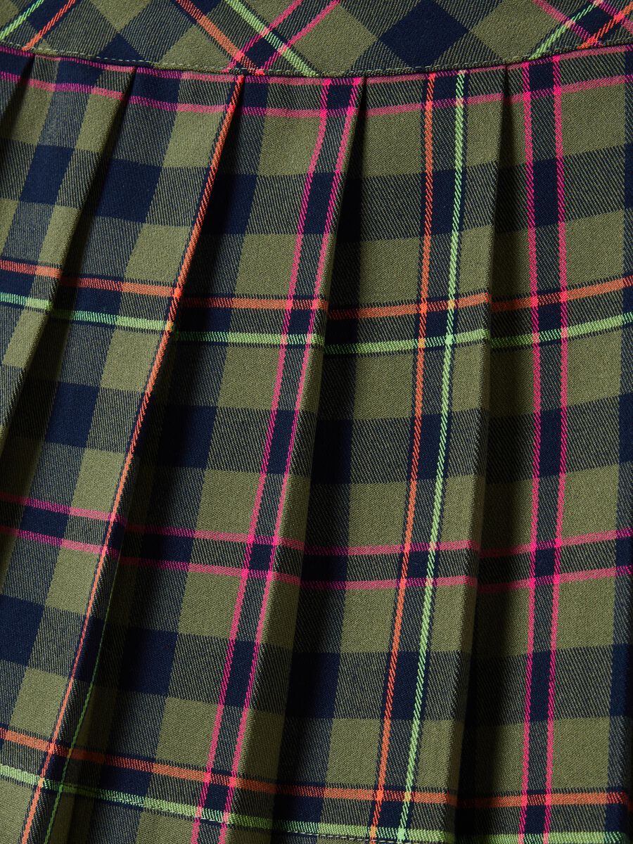Pleated miniskirt with tartan pattern_2