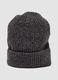 Grey ribbed stretch wool beanie_2