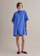Blue pure cotton shirt dress_1