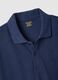Blue pure cotton short-sleeve polo shirt, regular fit_5