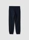 Navy organic cotton joggers with drawstring for boys_6