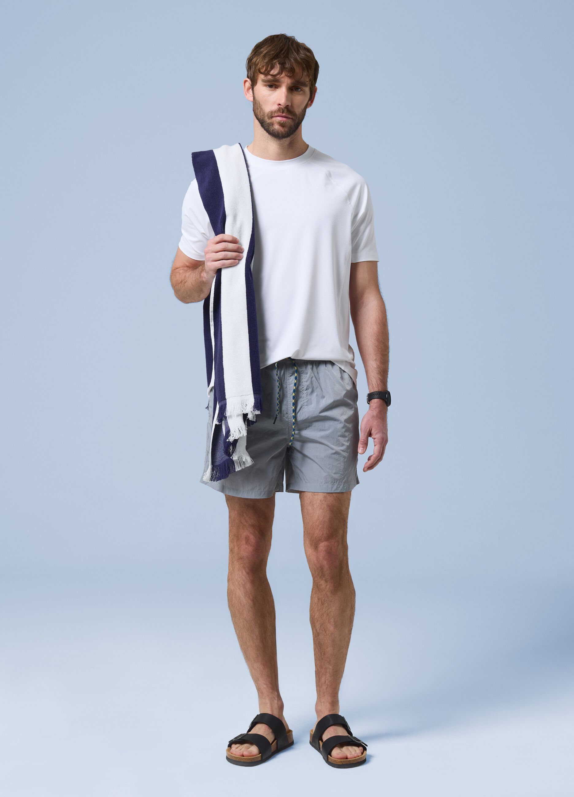 ALTAVIA SAILNG graue Boxer-Badeshorts mit elastischem Bund