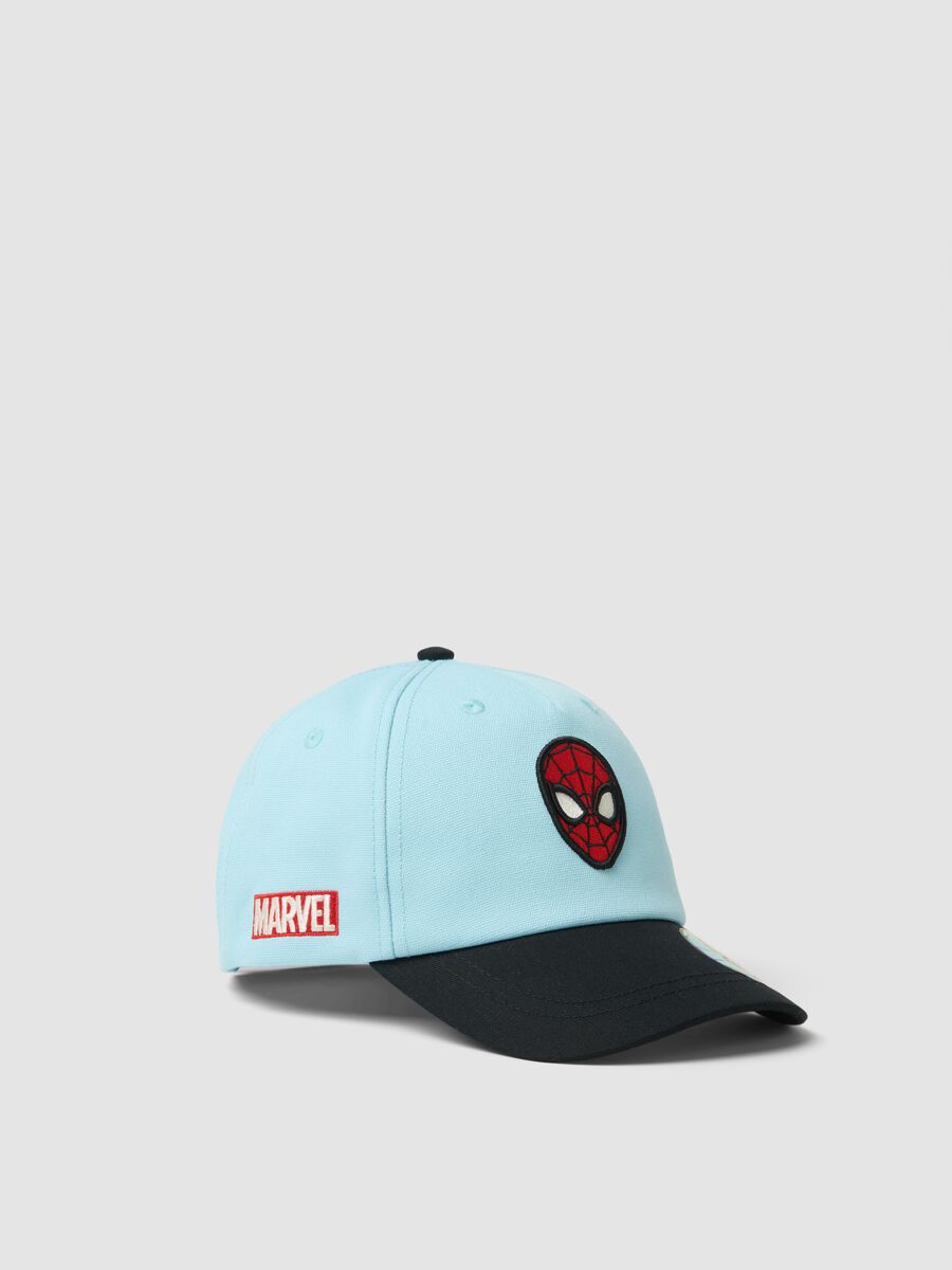 Multicolour pure cotton children's hat with Spiderman_0