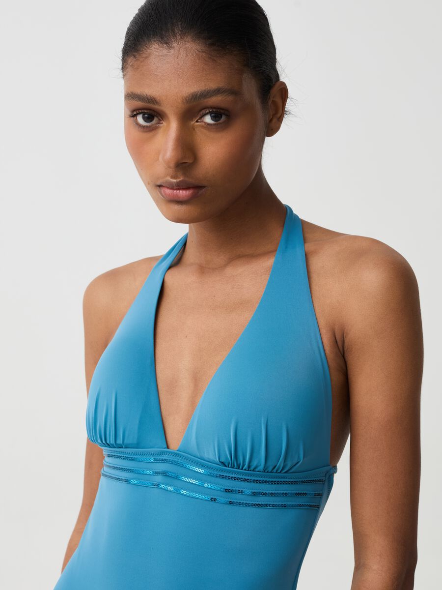 One-piece swimsuit with micro sequins_2
