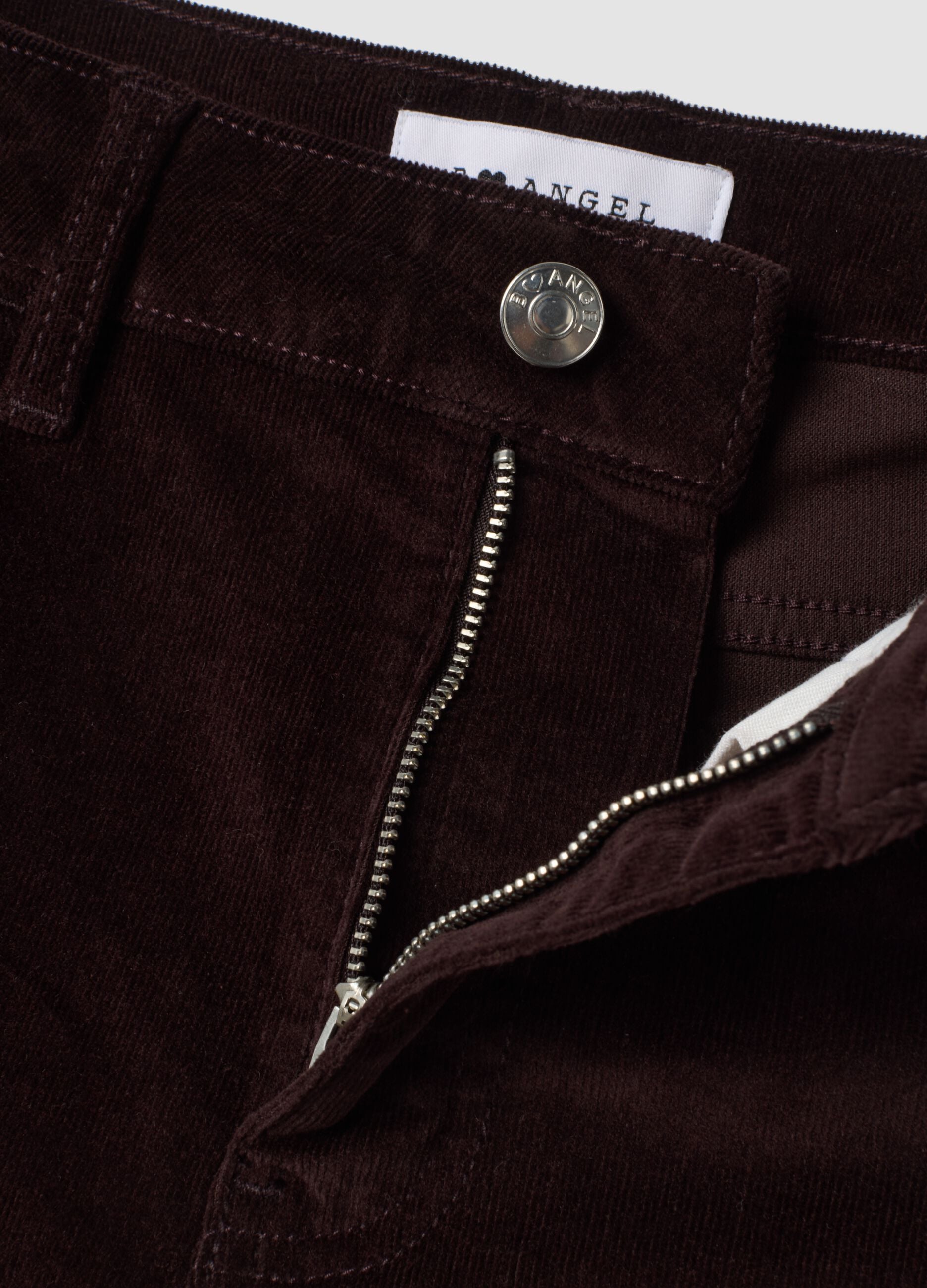Braune Flared-Hose aus Stretch-Baumwolle
