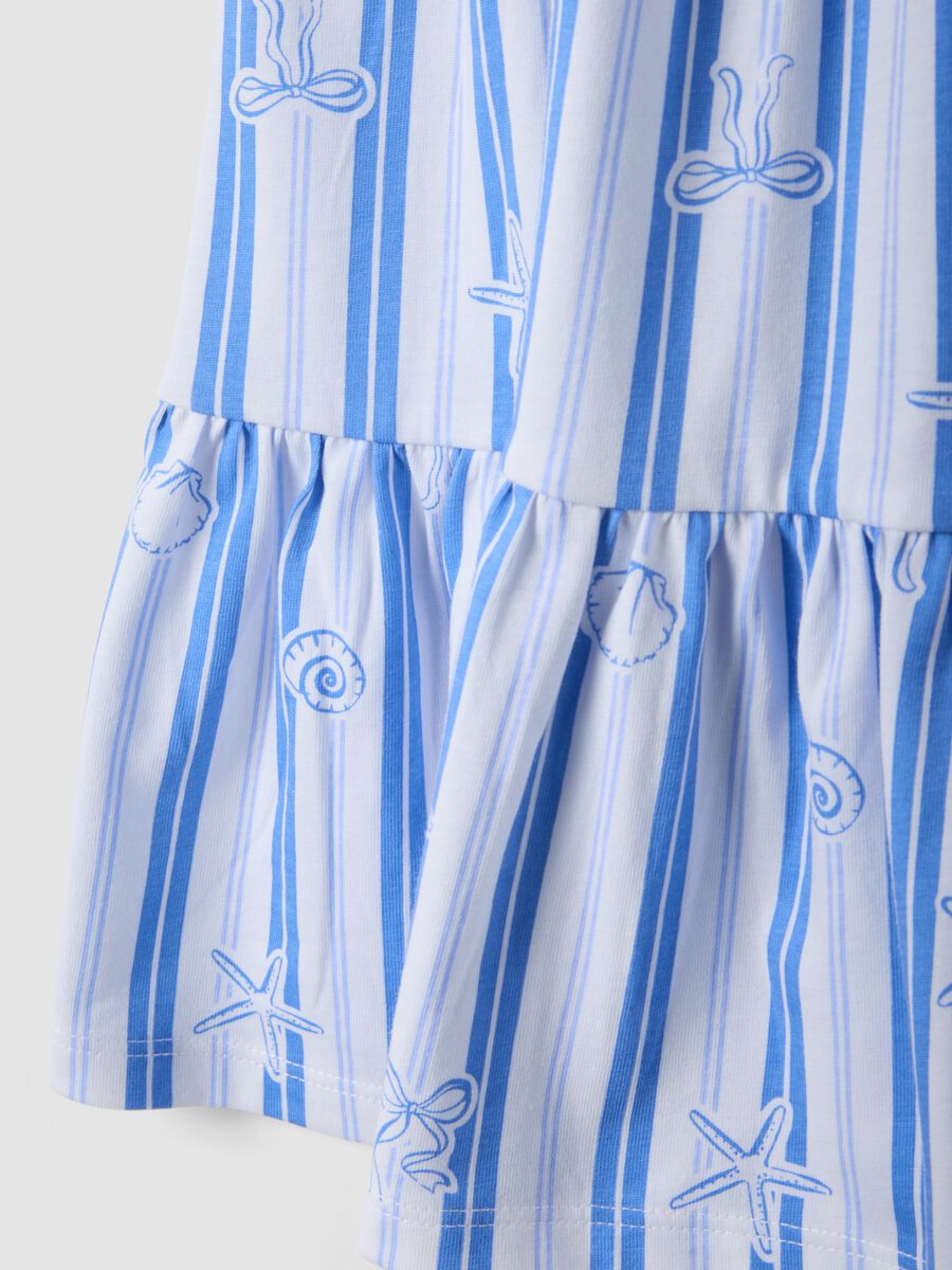 Girls&rsquo; multicolour striped pure cotton dress, regular fit_3