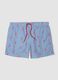 Blue striped swim shorts with lobster print_4
