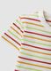 Boys&rsquo; pure cotton multicolour striped T-shirt with dog pocket_3