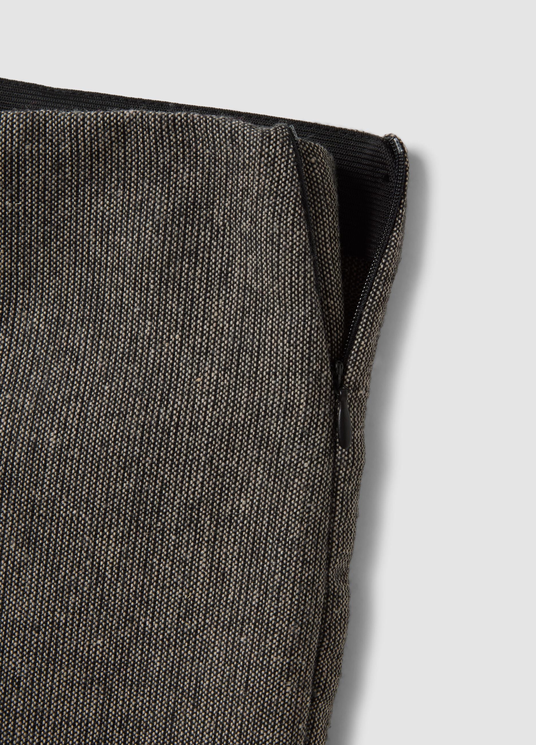 Pantaloni grigi in misto lana e viscosa flare fit