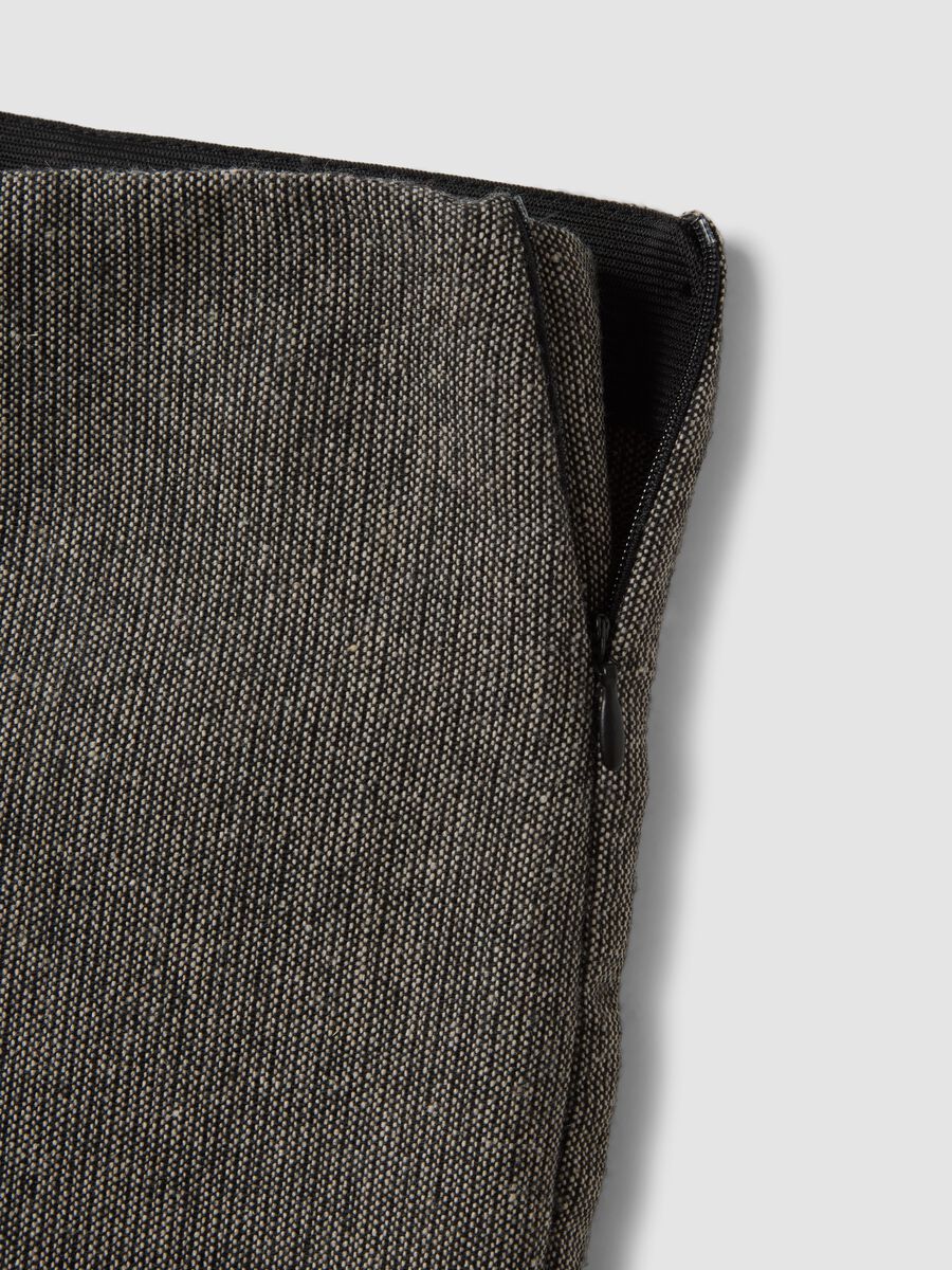 Pantaloni grigi in misto lana e viscosa flare fit_5
