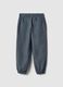 Blue pure cotton jogger pants for boys, regular fit_1