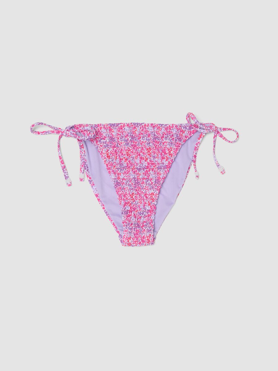 Pink tie-side bikini bottoms in stretch fabric_4