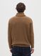 Brown shawl collar sweater regular fit_2