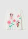 Long-sleeved T-shirt with Minnie Mouse and flowers print_0