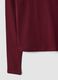 Red stretch organic cotton T-shirt with ribbed neckline_4