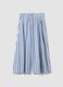 Multicolour striped skirt in a viscose-linen blend_4