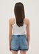 Girls&rsquo; white ribbed fitted stretch-cotton vest top_1