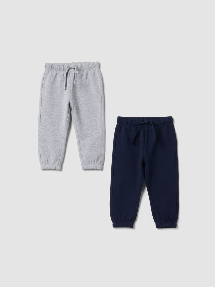 2-pack blue cotton jogger trousers_0
