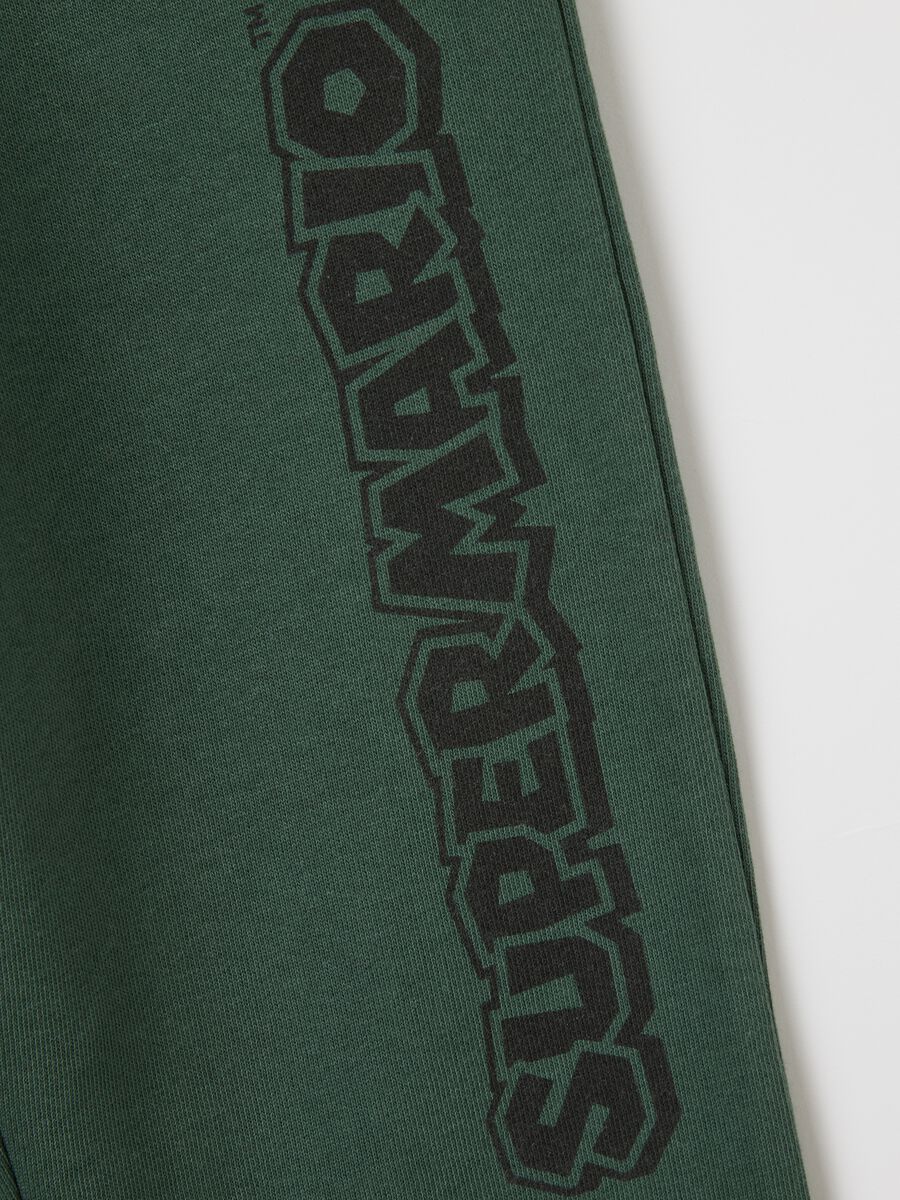 Children's green jogger trousers in pure cotton_2