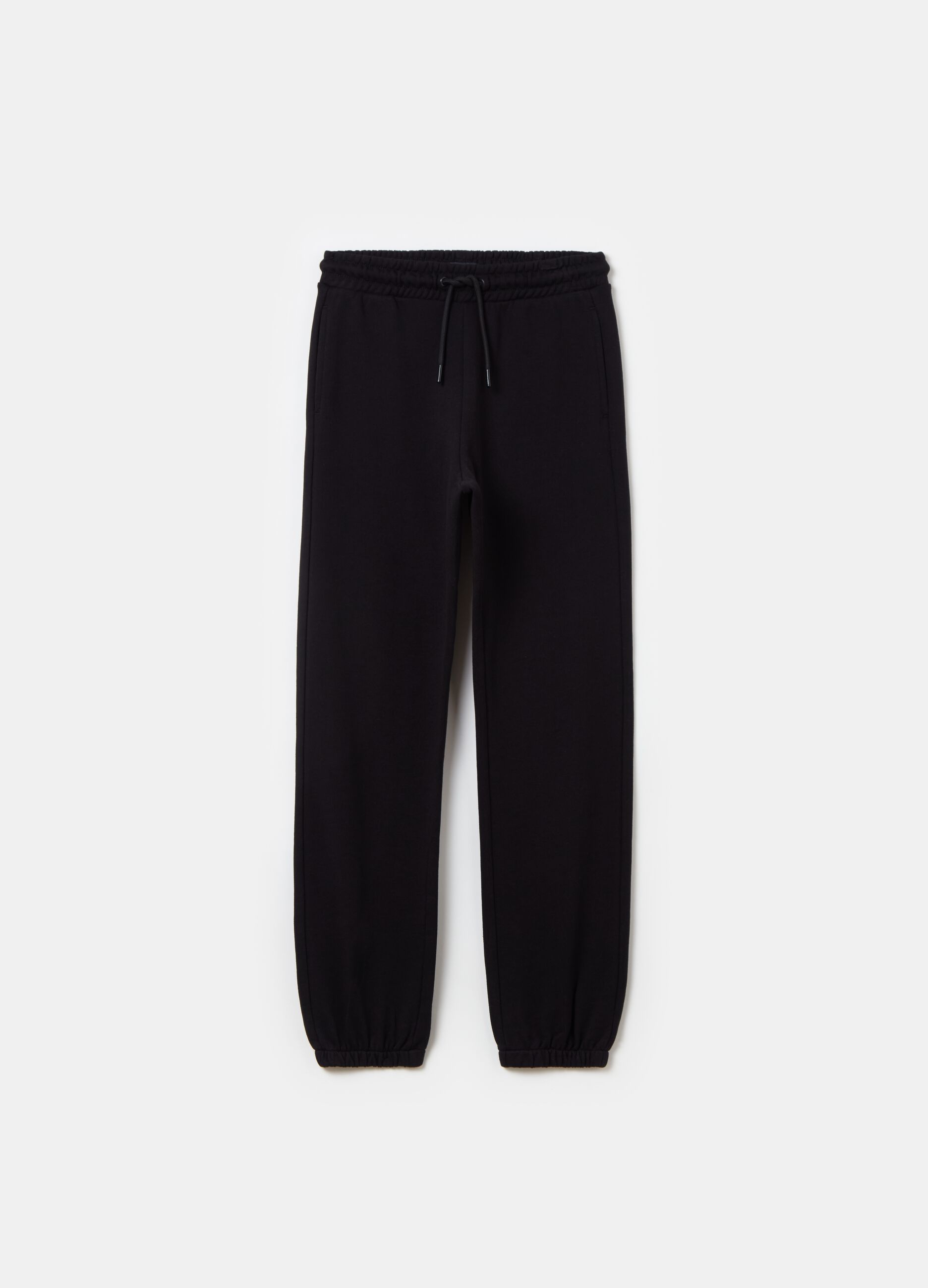 Essential joggers in 100% organic cotton with drawstring