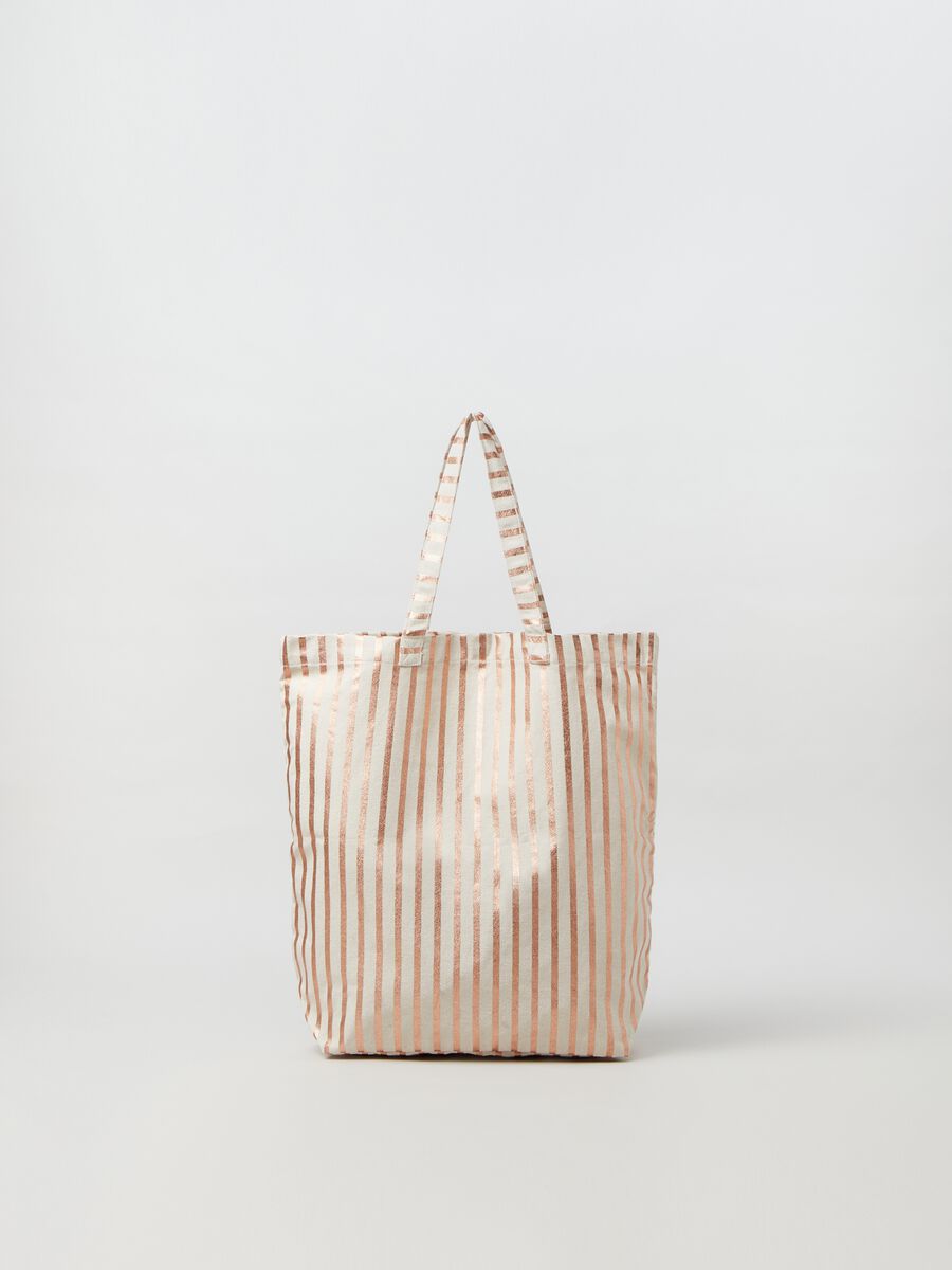 Shopping bag with striped print_0