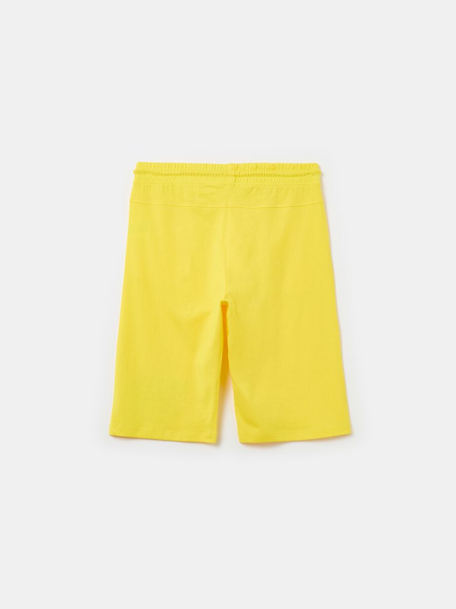 Bermuda shorts in fleece with college print_1