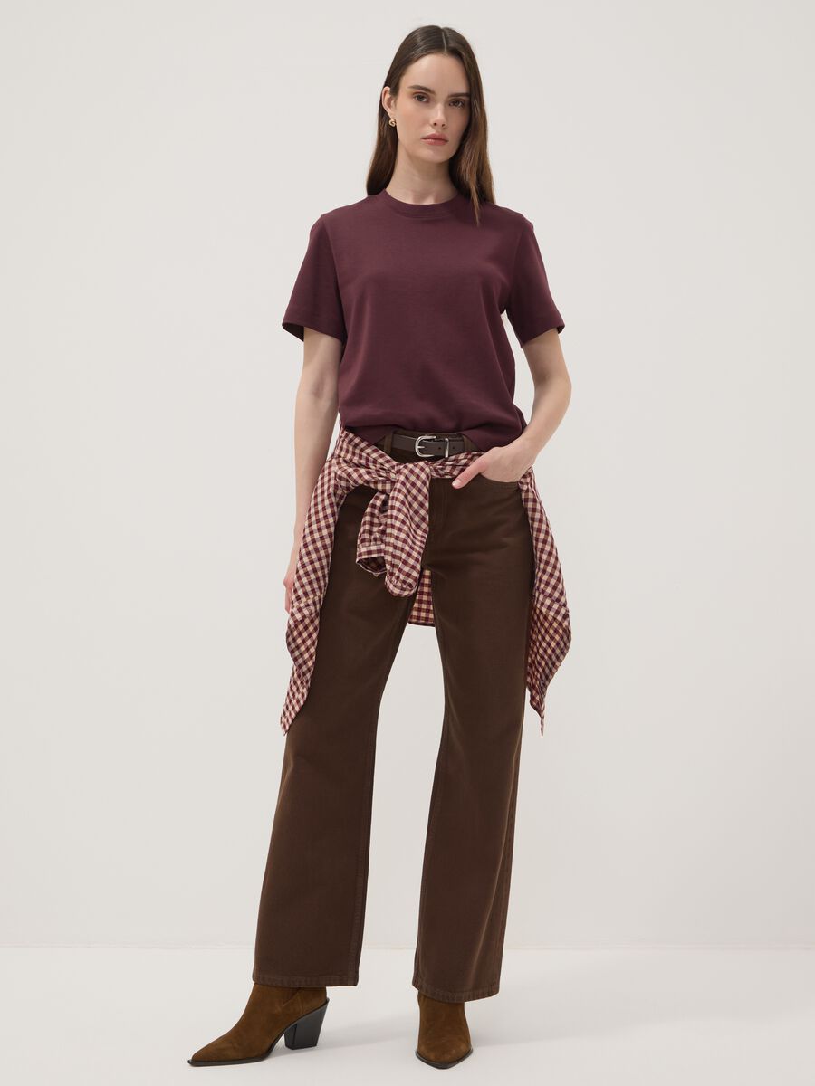 Purple pure cotton relaxed-fit T-shirt_2