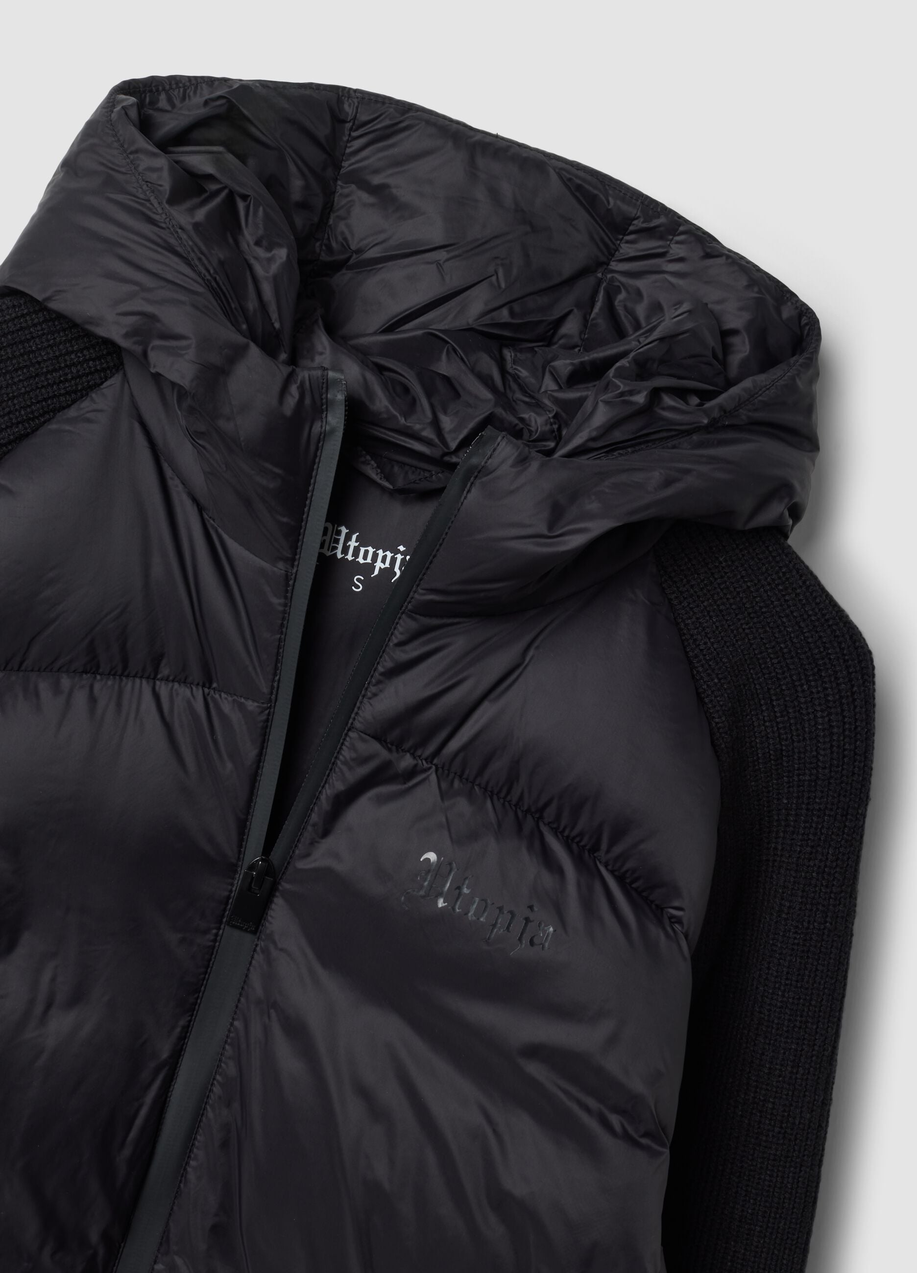 Padded Knit Jacket Black