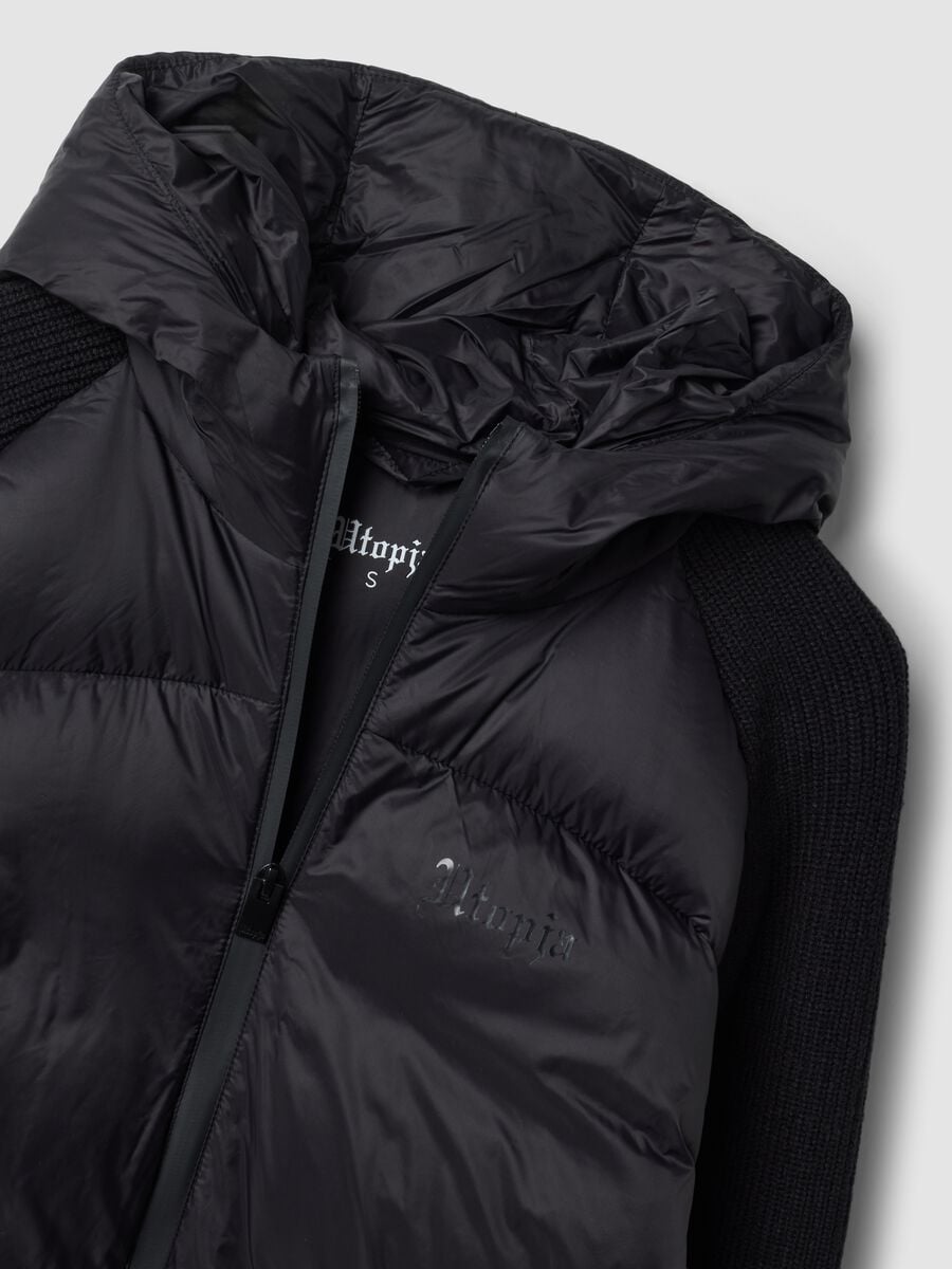 Padded Knit Jacket Black_2