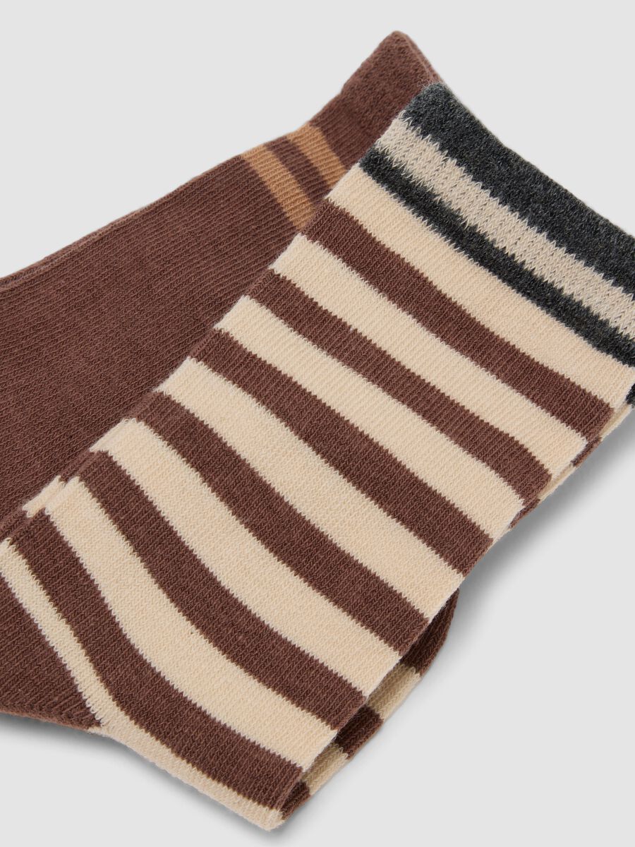 Tripack di calze lunghe marroni in cotone organico elasticizzato_1