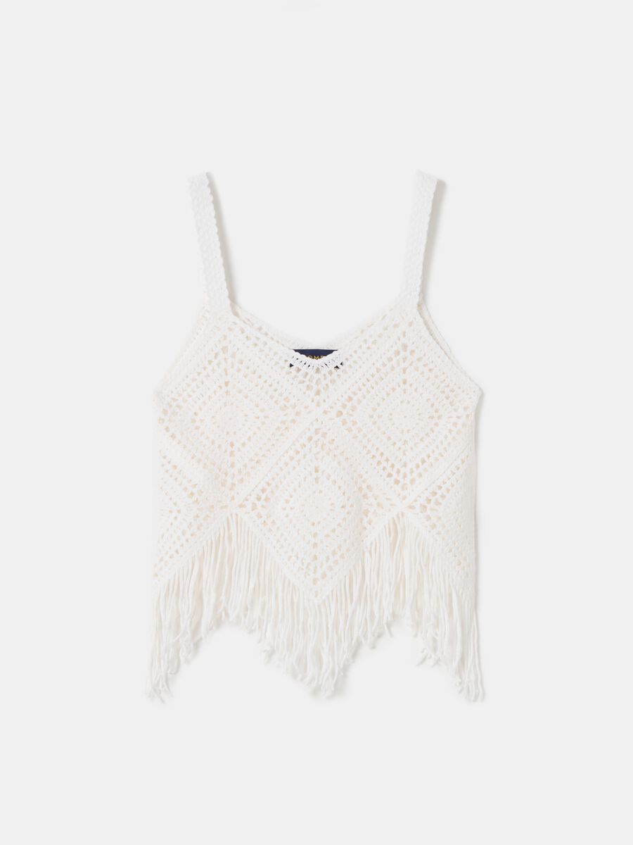 Crochet crop top with fringes_3