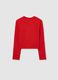 Girls' red long sleeve top in pure cotton regular fit_4