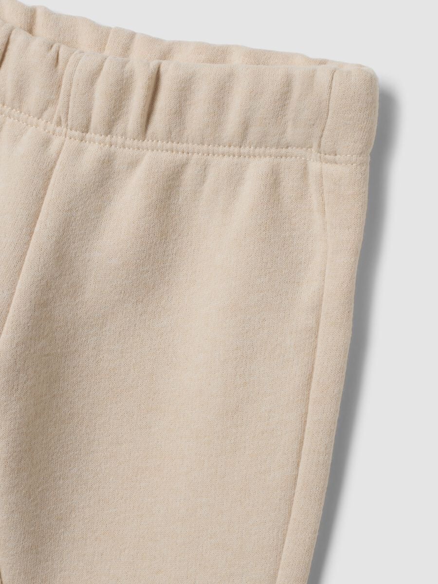 Beige cotton-blend tracksuit set, regular fit, with print_2