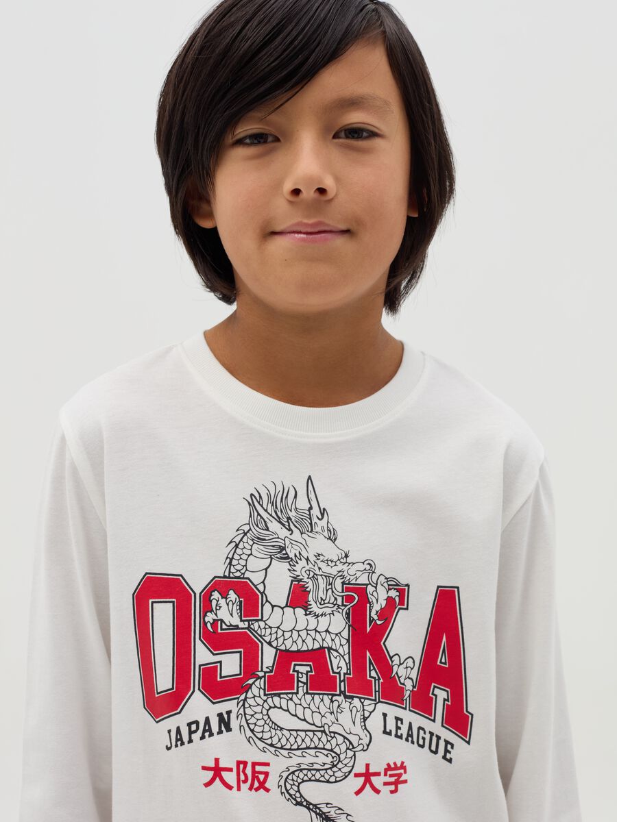 T-shirt with “Osaka Japan League” print_2