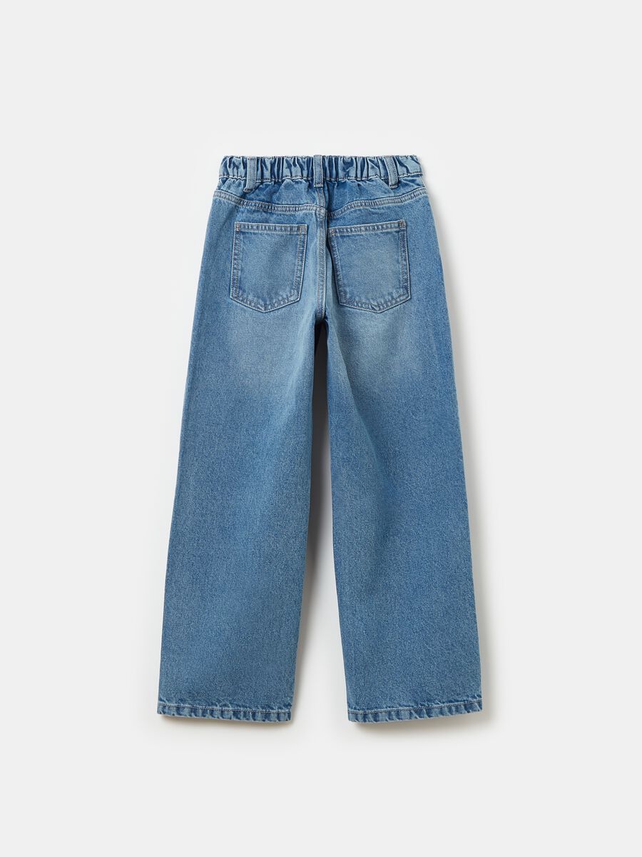Culotte-style jeans with five pockets_1