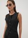 Black Milano stitch waistcoat in stretch viscose, regular fit_0