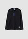 Black pure cotton PlayStation-themed T-shirt, relaxed fit_0