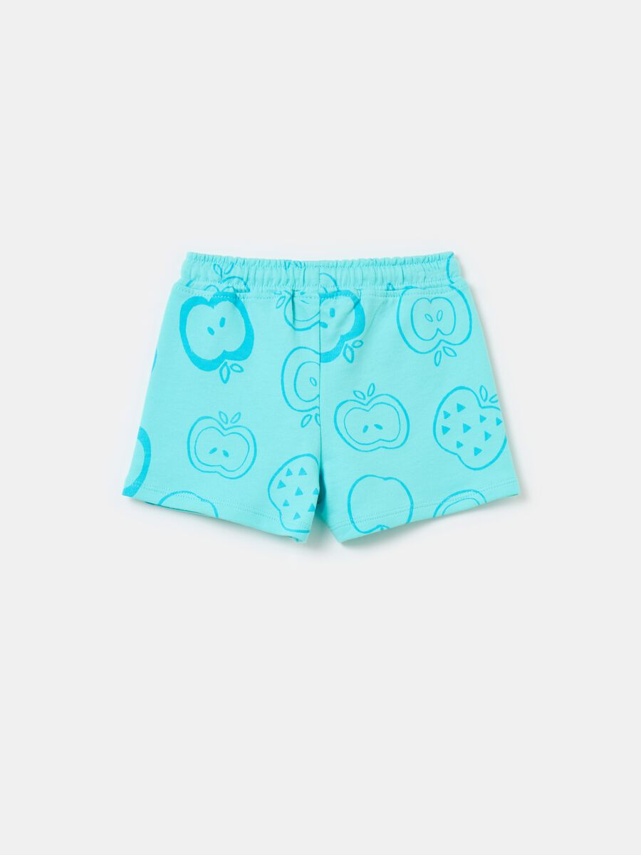 Shorts in French Terry with drawstring and print_1