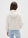 Girls' white hoodie in pure cotton regular fit with hood and zip_1