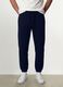 Pantaloni jogger blu in misto cotone regular fit_1