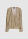 Beige striped regular fit V-neck jumper_4