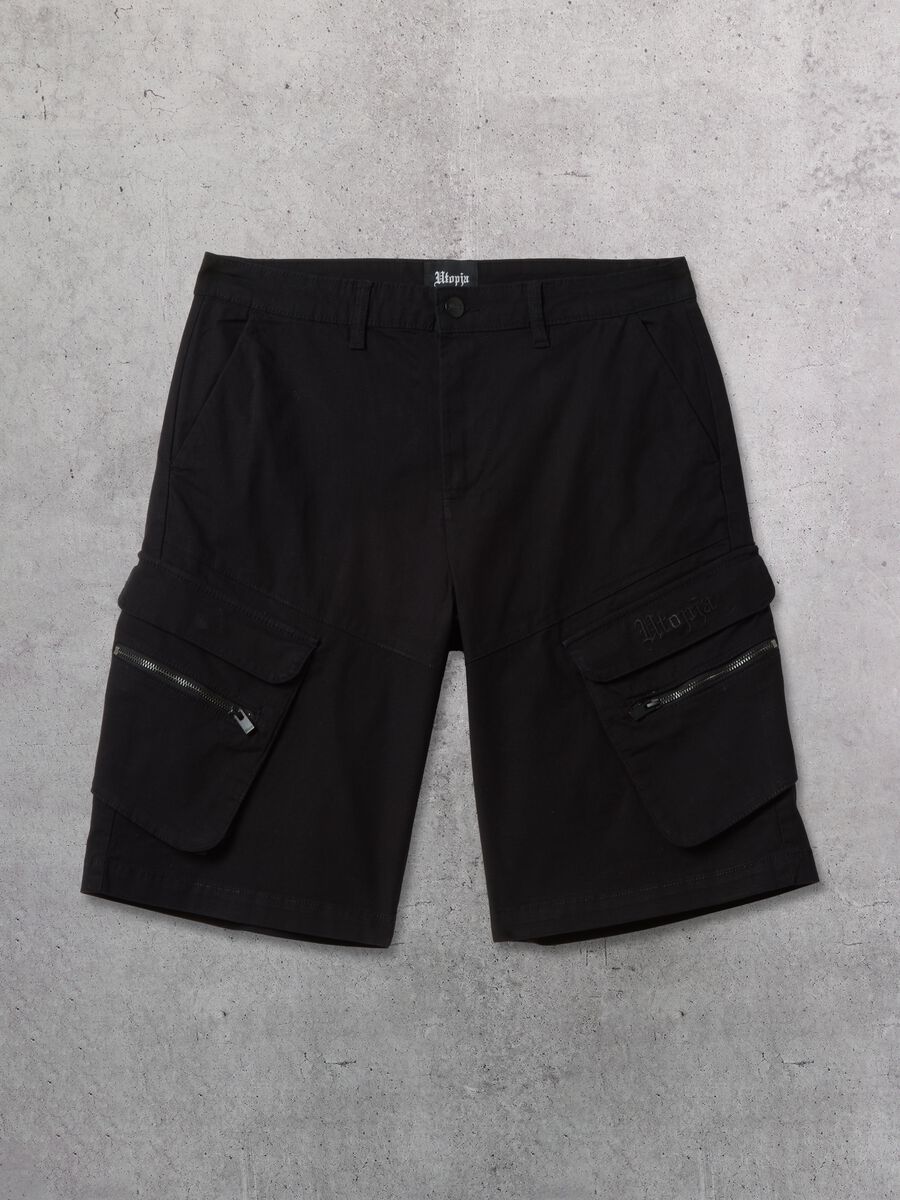 Black Cargo Shorts_4