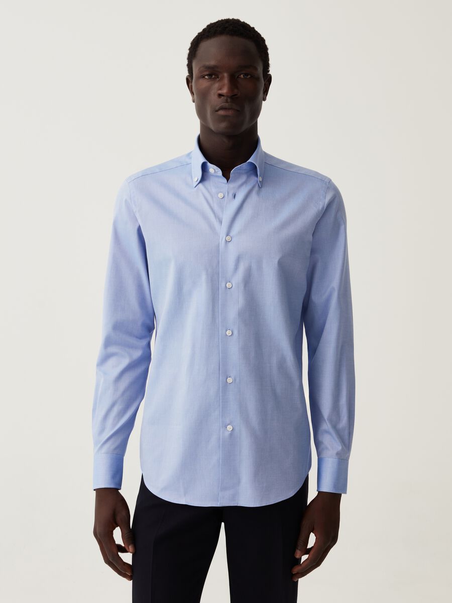 Slim fit Oxford cotton shirt_0