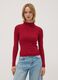 Red ribbed viscose-blend top with high neck_2